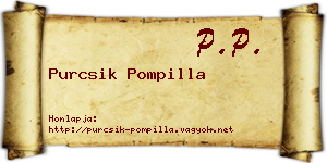 Purcsik Pompilla névjegykártya